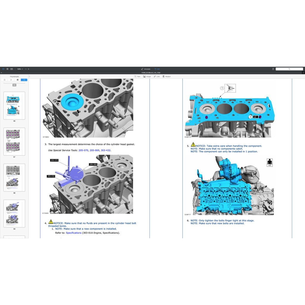 FORD ECOBLUE 2.0L TURBO ENGINE SERVICE REPAIR MANUAL