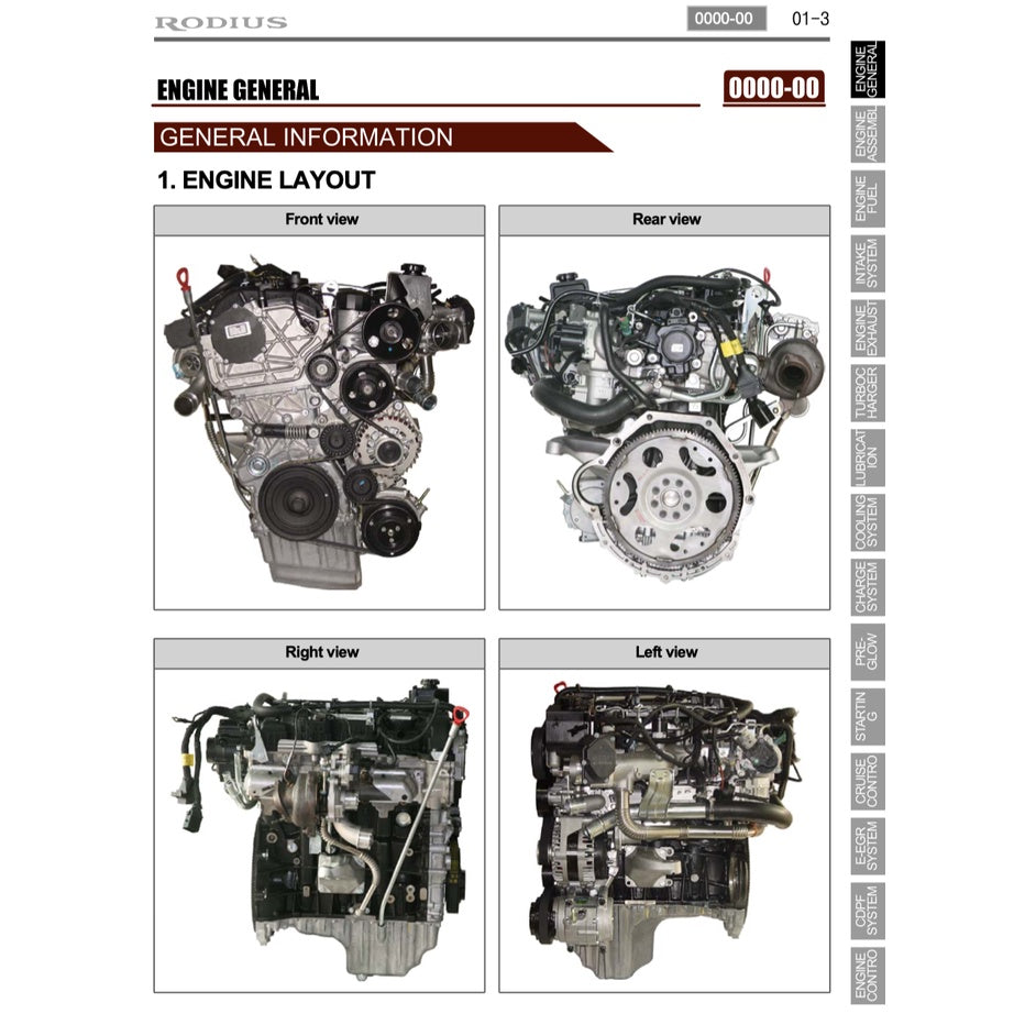 SSANGYONG RODIUS/STAVIC (2004-2013) SERVICE WORKSHOP MANUAL